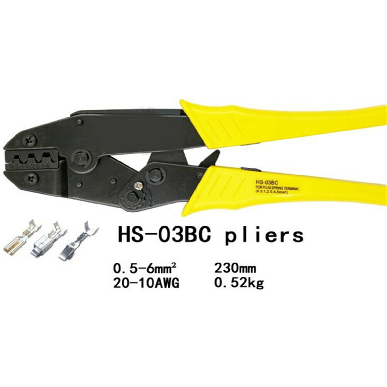 Crimping Tools HS-03BC Pliers Wire Crimpling Pliers Professional Wire Crimpers Engineering Ratchet Terminal DIY Electric Tool ,Durability That Lasts