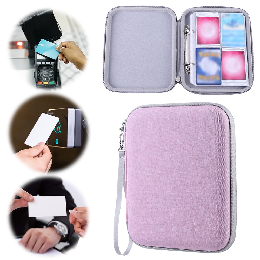 BLEEUS Card Case 80 Pockets Card Binder Holder Card Folder For Yoto Cards (Pink)Game Accessories
