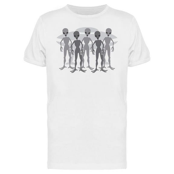 Aliens And Spaceship T-Shirt Men -Image by Shutterstock, Male Small