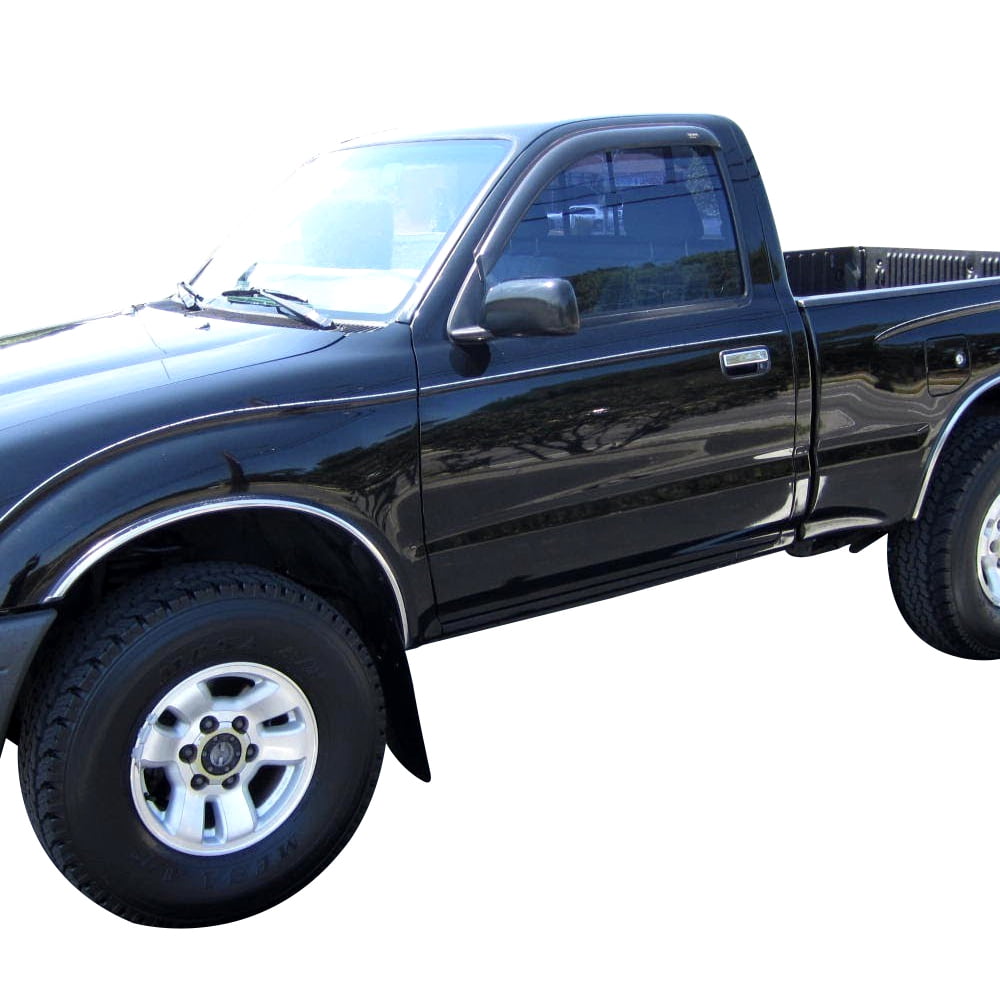 Ikon Motorsports Compatible with 95-04 Toyota Tacoma Standard Cab Window Vent Visor Deflector Rain Guard 2Pc Set Outside Mount  1995 1996 1997 1998 1999 2000 2001 2002 2003 2004