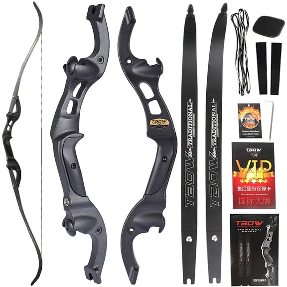 Junxing H3 Archery F Interface 62" Recurve Bow 19" Riser 25-60lbs Limbs Hunting Target