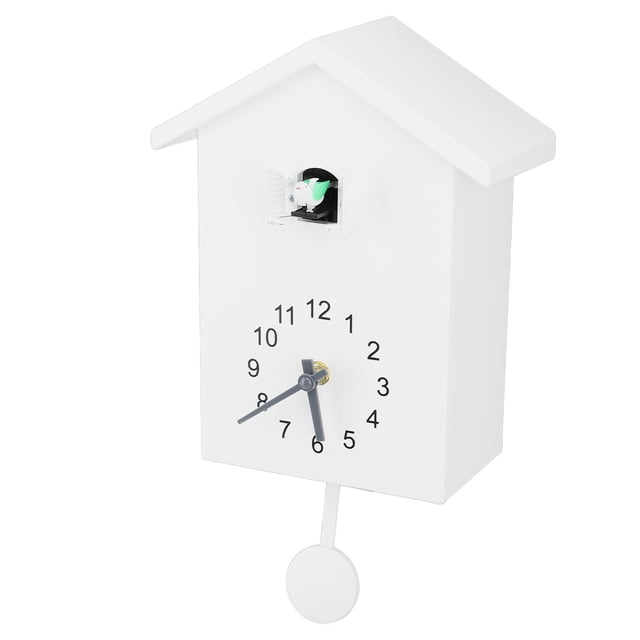 Relaj de Pared Con Diseño de Casa de Pájaros, Elegante Reloj de Péndulo Con Llamada de Voz de Pájaro Nórdico para Outicina, Dormitorio, Sala de Estar