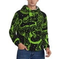 thumbnail image 2 of Fotbe Men's Hoodie with DINOSAUR IN SPACE Pattern - Kangaroo Pocket Pullover Hooded Sweatshirt, Perfect for Daily Wear, Travel, and Home-Small, 2 of 7