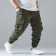 thumbnail image 1 of Pantalones largos para hombre, color sólido, impermeables, con bolsillos grandes, función de secado rápido, de poliéster., 1 of 3