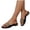 Gold, variant on Womens Plus Size Low Heel Sandals Open Toe Embellished Comfort Dress Slides Spring Summer