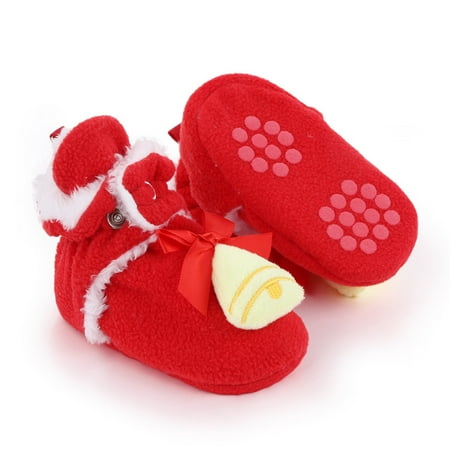 

CSEONE 0-15months Baby Shoes Walking Shoes for Babies Newborn Infant Baby Girls Christmas Shoes Footwear Crib Warm Winter Bootie Ankle Support for Boys Girls & Kids