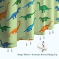 thumbnail image 6 of LightGreen Multicolor Dinosaurs Shower Curtain 36"x72" ,Bathroom Decorative Shower Curtains Set with 12 Hooks,Modern Waterproof Washable Shower Curtain, 6 of 6