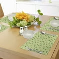 thumbnail image 4 of Ambesonne Irish Place Mats Set of 4, Checkered Retro Shamrocks, Standard Size, Multicolor, 4 of 6