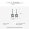 thumbnail image 2 of Vireellx Diamond Earrings for Women Rectangular Diamond Ear Hook Jewelry for Her Birthday Christmas Gift, 2 of 19