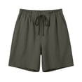 thumbnail image 2 of Jewelreauty Linen Summer Shorts for Women Casual with Pockets Loose Fit Drawstring Elastic Waist Sweatshorts (XL, Dark Gray), 2 of 6