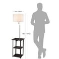 thumbnail image 5 of CoSoTower 58" Squared Sofa Side Shelves Table Lamp W/ Power Station, 1.14/14.96, 5 of 7