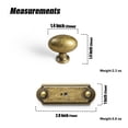 thumbnail image 2 of Goo-Ki Oval Antique Brass Cabinet Knobs with Square Backplate, Zinc Alloy Cabinet Handles Hardware for Cupboard,Dresser & Drawer, 6 Packed, 2 of 6