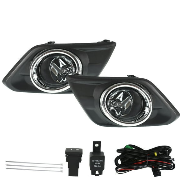 ALL-CARB 2-Pack Fog Lights Lamps Assembly Replacement for 2014-2016 Nissan Rogue with Bulbs Switch  Bezel Passenger and Driver Side 26150-8990B 26150-8993B