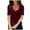 I Red, variant on Women Short Sleeve T Shirt Off Shoulder Commuting Pullover V-neck Lace Bottoming Blouse Tops