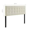thumbnail image 5 of Modern Fabric Full Tufted Panel Headboard in Ivory, 5 of 5