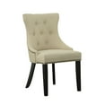 thumbnail image 5 of Contemporary Home Living Armless Upholstered Tufted Back Dining Chair - 35" - Cream - Set of 2, 5 of 9
