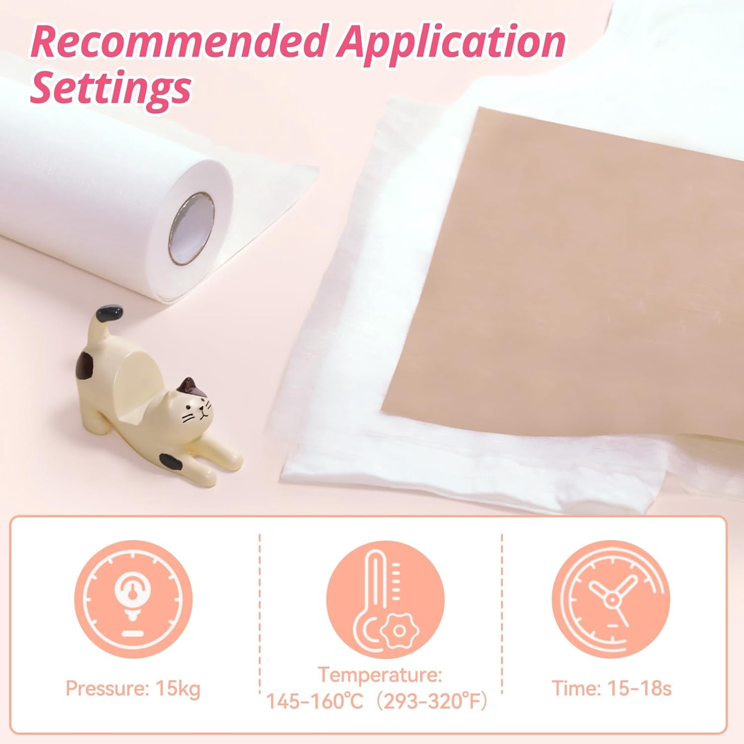 Medium Weight Fusible Interfacing for Sewing - 13in*22Yard Interfacing Fabric for Sewing, Non-Woven Interfacing Iron-on Polyester Single-Sided Interfacing for Crafting Quilting Sewing DIY