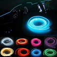 thumbnail image 2 of 10m/1m/3m/5m LED de neón tiras de iluminación Interior de coche Auto tira de LED guirnalda EL cuerda de alambre lámpara de decoración de coche tubo Flexible Tan Jianjun unisex, 2 of 2