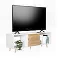 thumbnail image 1 of MORU Mueble para Tv 70 PRIME Blanco, Mueble para Sala, Mesa Tv, Centro de Entretenimiento para Tv, Mueble para Tv Minimalista, Mueble Multiusos, Estante para Tv, Soporte para Tv | Medidas:150x40x14cm, 1 of 8