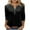 Black, variant on qucoqpe Womens Sequin Tops Casual V Neck 3/4 Sleeve Buttons Shirts