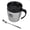 Silver, variant on Double Walled Vacuum Thermal Insulated Coffee Mug with Spoon and Sliding Lid Stainless Steel Water Travel Cup for Office Home Daily Use 11.2 oz / 330 ml