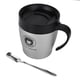 thumbnail image 4 of Taza de café Heaveant, taza de café con aislamiento de acero inoxidable, taza de agua para el hogar con cuchara y tapa para viajes de oficina(Plata), 4 of 5