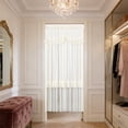 thumbnail image 5 of Inerposs Double-layered Lace Door Curtain, Opaque Sheer Room Divider, Punch-free Installation for Home Use, Elegant Privacy Curtain for Bedroom and Kitchen, Easy Maintenance Polyester Panel, 5 of 6
