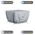 thumbnail image 5 of COVERS&ALL Square Fire Pit Cover, Heavy Duty 18 Oz Waterproof UV & Weather Resistant Protector, Patio Lawn Garden Backyard Outside Fireplace, Air Vents Drawstrings (52" L x 52" W x 22" H, Gray), 5 of 6