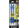 Pilot G2 Retractable Gel Ink Rollerball Pens Fine Pen Point - 0.5 mm Pen Point Size - Refillable - Retractable - Blue Gel-based Ink - 2 / Pack