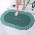 thumbnail image 5 of Fmbmuo Oval Bathroom Rugs Non-Slip Backing Flat Pile Modern Bath Mat 16x24in Rubber Green, 5 of 5