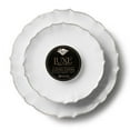 thumbnail image 3 of VeZee Disposable Plastic White and Silver Round Dinnerware COMBO SET 10.25" & 7.25" Pack of 64, 3 of 6