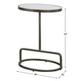 thumbnail image 1 of Uttermost 25135 Jessenia Table d'Appoint Ovale en Marbre Blanc, 18"x23 Pouces, Base Dorée, 1 of 5