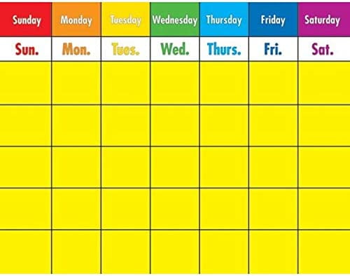 Carson Dellosa Colorful Calendar Chart (114095) - Walmart.com