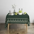 thumbnail image 3 of XAJAT 55‘‘x120'' Minimalist Green Rectangle Tablecloth, Cotton Linen Table Covers, 3 of 4