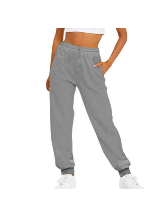 MERSARIPHY Women Solid Color Elastic High Waist Ankle Cuff Loose Sweatpants  