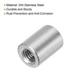 thumbnail image 4 of Uxcell 5Pack Round Connector Nuts, M6x15x10mm Coupling Nut Sleeve Rod Bar Stud Nut, 4 of 6