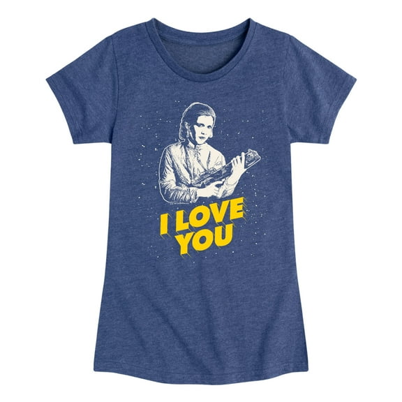 Star Wars - I Love You - Toddler And Youth Girls Fitted Short Sleeve Tee