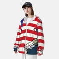 thumbnail image 3 of Daiia American Astronaut Runs Forward UPF 50+ Sun Protection Hoodie Jacket Lightweight Long Sleeve Sun Shirt for Women Men with Pocket Hiking Outdoor-XX-Large, 3 of 7