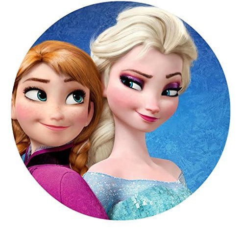 Elsa PERSONALIZED 7 Inch Edible Image Cake 3 Cupcake Toppers 