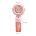 thumbnail image 3 of Rechargeable Handheld Misting Fan, Portable Cooling Device With Adjustable Angle and Transparent Water Tank, for Travel and Outdoor Use, Pink, 3 of 6