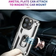 thumbnail image 5 of Designed for iPhone 14 Pro Case, Military Grade Protective Phone Case Cover with Enhanced Metal Ring Kickstand [Support Magnet Car Mount] Compatible with iPhone 14 Pro, Silver, 5 of 8