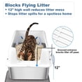 thumbnail image 3 of Gamexcel Extra Large 38L Stainless Steel Cat Litter Box Metal Litter Pan with Scoop and Mat Set - Odor, Stain and Rust Resistant, Easy to Clean, White, 3 of 8