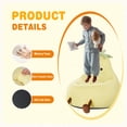 thumbnail image 4 of Gianna Kids Bean Bag Chair, 24 Inch Stuffed Toddler Couch with Faux Rabbit Fur Cover for Teens & Kids, Comfy Lazy Sofa Chair for Reader, Living Room, Bedroom, Yellow, 4 of 5