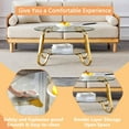 thumbnail image 5 of 31.5" Round Tempered Glass Coffee Table with Metal Legs & Lower Shelf, Modern Double-Layer Glass Coffee Table for Living Room Small Space, Gold, 5 of 8