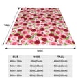 thumbnail image 3 of Honeii Rose Flowers Print Fleece Blanket - Throw Blanket for Bed, Sofa, Couch, Camping, and Travel , Microplush Ultra Soft Warm Blanket-60"x50", 3 of 7