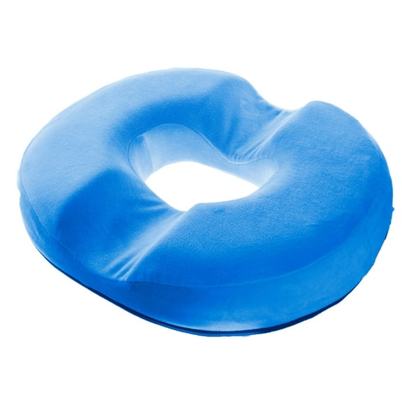 Orthopedic Donut Seat Cushion Memory Foam Cushion – Tailbone & Coccyx Memory Foam Pillow - Pain Relief & Relieves Tailbone Pressure - Blue