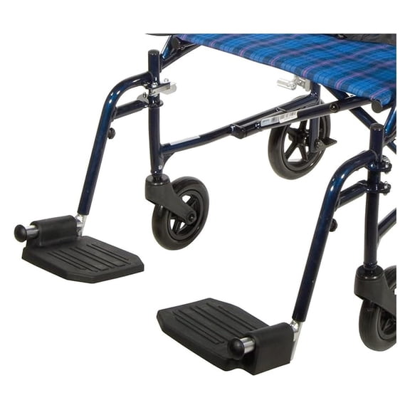 Footrest: Blue, for Drive Fly-Lite Aluminum Transport Chair DFL19-BL - 1 Pair of Blue Footrest