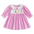 thumbnail image 1 of Zshosam Robe Fillette Tout-Petit Enfants Robe Fille avec Volants à Volants Manches Courtes Enfants Dentelle Encolure Carrée Robes Taille 4T 5T,(Rouge 4-5 Ans), 1 of 7