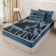 thumbnail image 2 of Castle Fairy Teens Cozy Outdoor Camping Zipper Twin Size Comforter Sets with Fitted Sheet and 2 Pillowcases,Warm Campfire Tent Zipper Bedding Set,Indigo Charcoal,4-Piece,Black Reversible, 2 of 6