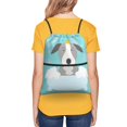thumbnail image 4 of Naloa Dog In Bathtub Drawstring Backpack String Bag Cinch Water Resistant for Gym Shopping Sport Yoga, 4 of 6